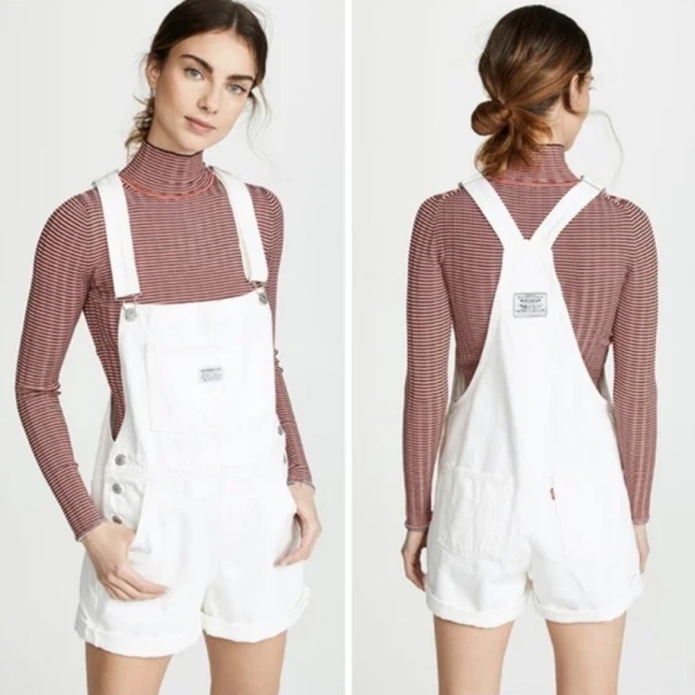 LEVI’S Vintage Denim Shortalls Overals Jumpsuit Jeans White